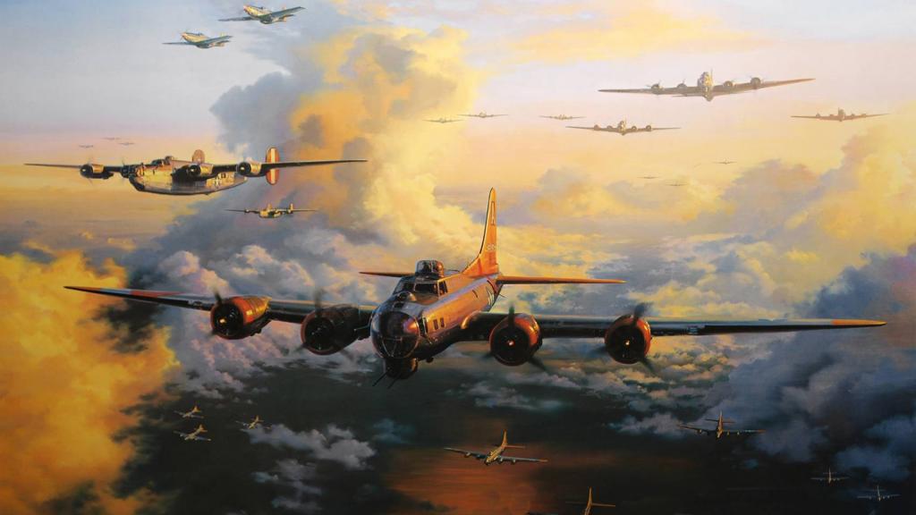 图,轰炸机,波音B-17飞行要塞,战机,飞行要塞,古德里克斯