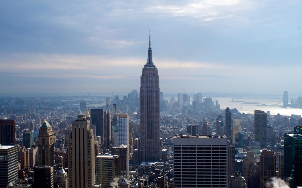 帝国大厦,纽约,冬天,纽约,摩天大楼,城市,城市
