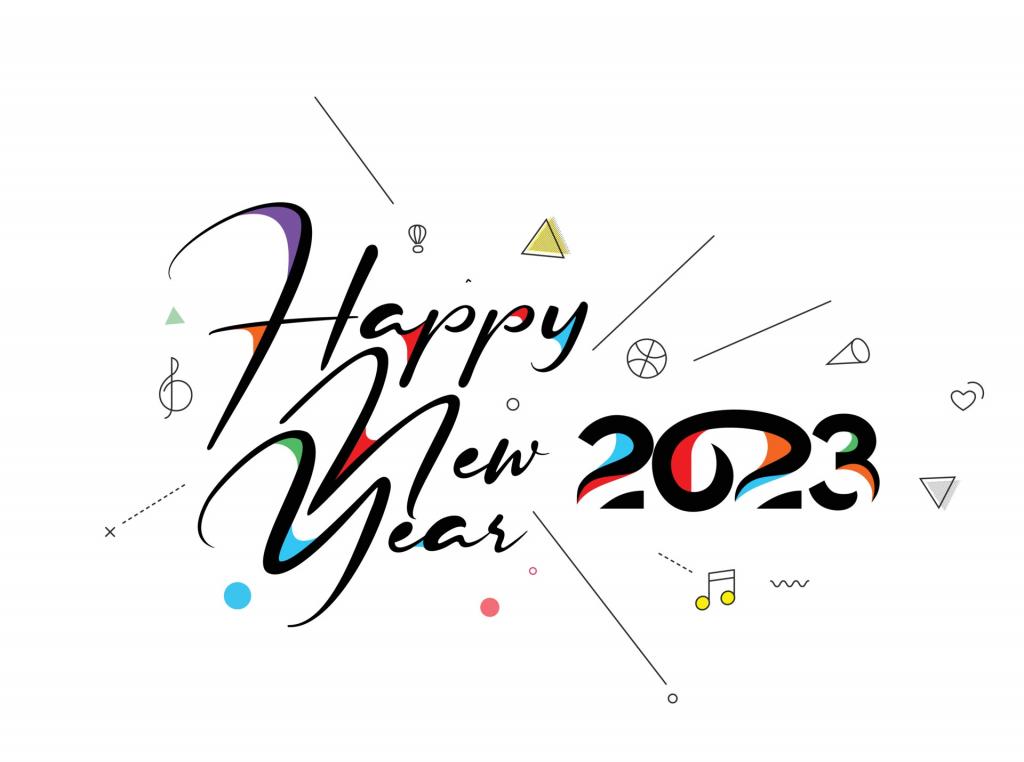 2023新年快乐花式字体素材图片