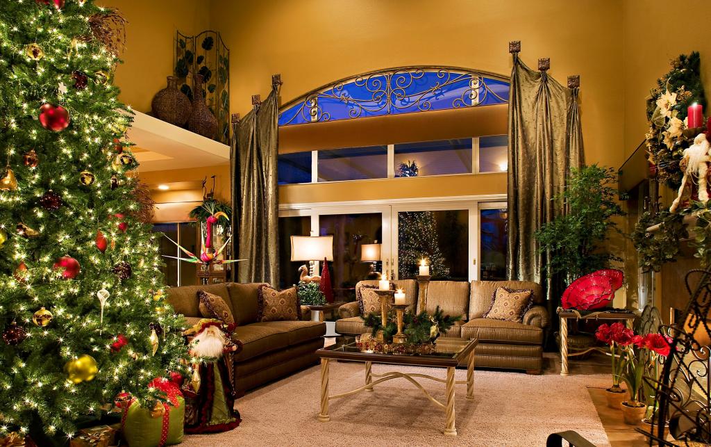 房间,风格,内部,家具,蜡烛,反射,礼品,设计,树,圣诞老人,圣诞节内部,假日,窗口,装饰,...