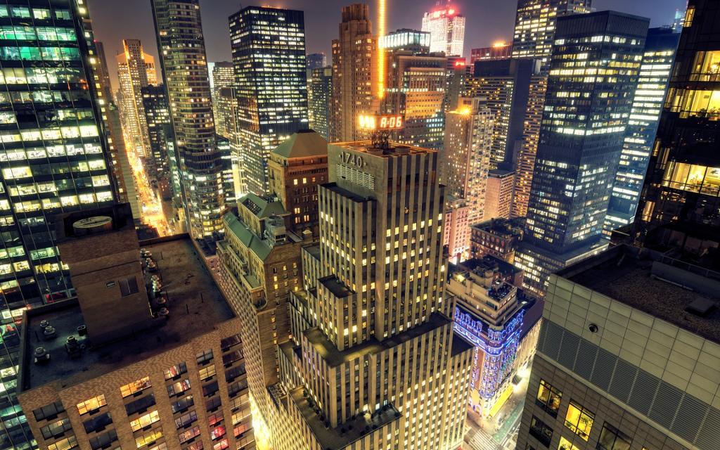 壁纸纽约,壁纸,城市,摩天大楼,纽约,壁纸,城市,中城,晚上,曼哈顿在晚上