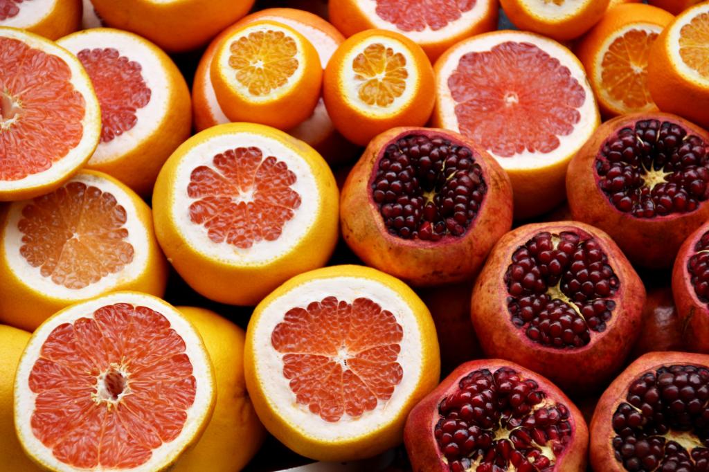 去皮的柑橘类水果高清壁纸