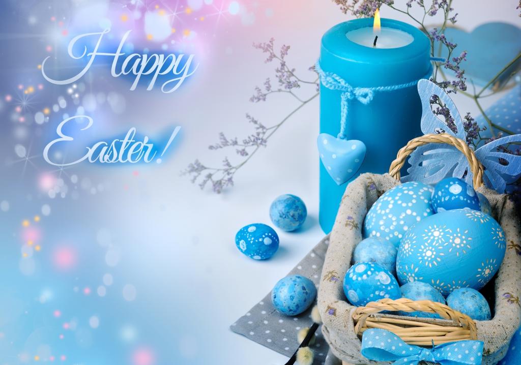 鸡蛋,蜡烛,装饰,蓝色,复活节