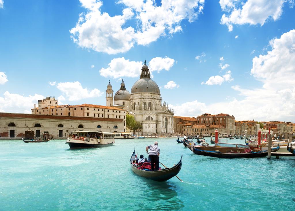 吊船,威尼斯,大运河,建筑,城市,海,大教堂,船,意大利,云,大运河,...