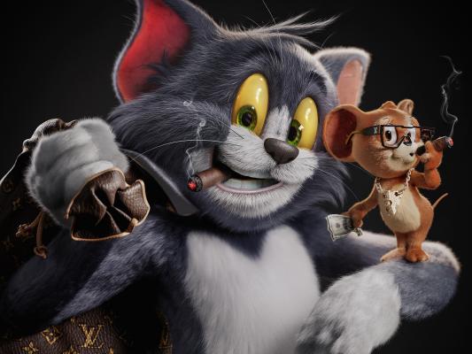 3D版猫和老鼠图片