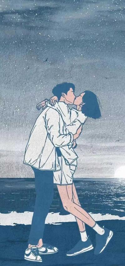 韩系情侣接吻图片